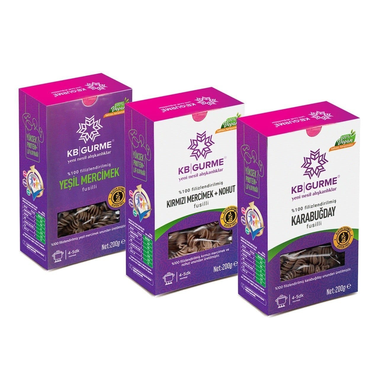 Glutensiz Mega Avantaj Set Fusulli Makarna 200 gr 3 Adet