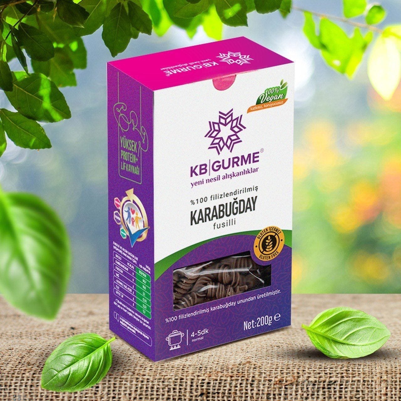 Glutensiz & Vegan Filizlend. Karabuğday Makarna Fusilli 200 gr